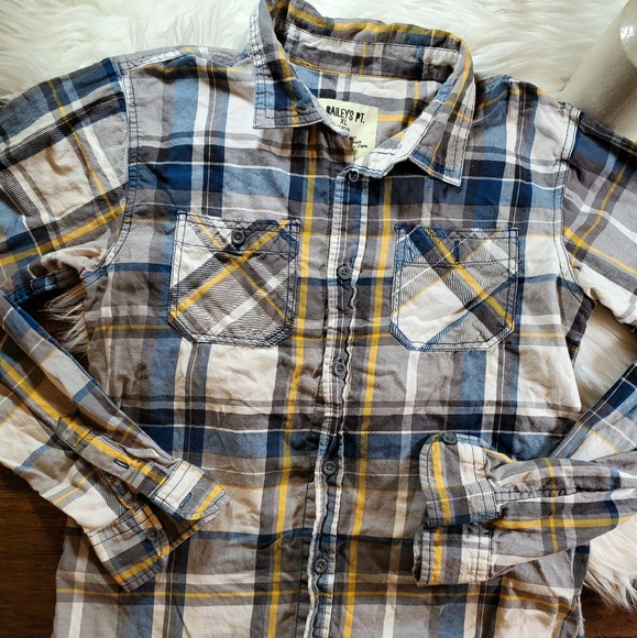 Bailey's PT Blue Plaid Button Down Shirt | XL - Picture 4 of 5